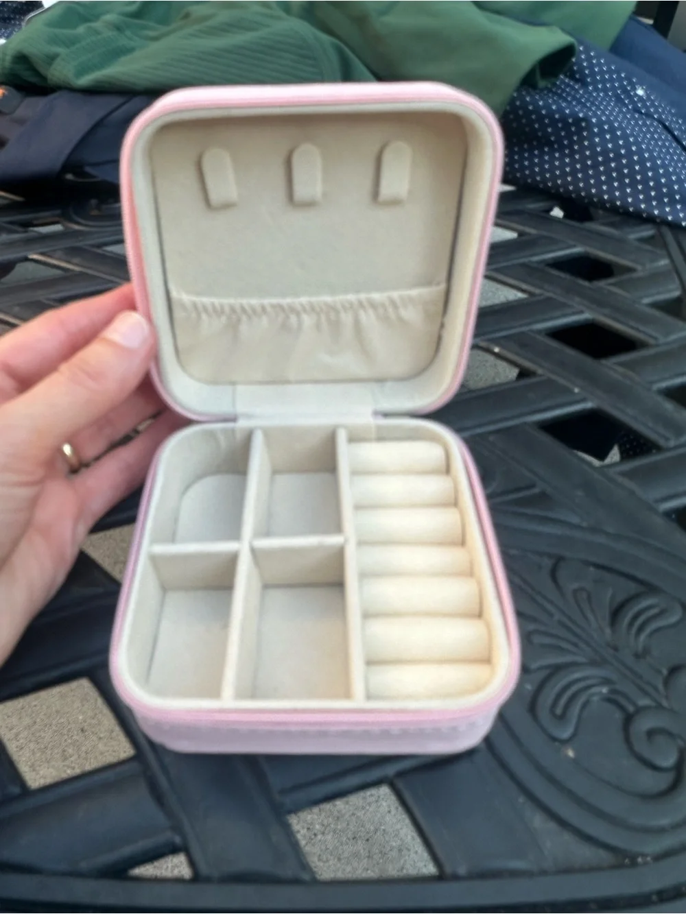 Pink Jewelry Travel Case - Compact Storage for Accessories